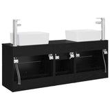 Bathroom Cabinet Set 3 pcs Black 53 x 34.5 x 63 cm 3405860