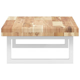 Basin Shelf Wall Mounted Steel and Solid Wood Acacia 3302696