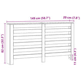Radiator Cover Oak 149 x 20 x 82 cm Engineered Wood 852707