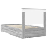 Bed Frame with Drawer Grey Sonoma 100 x 200 cm Engineered Wood 3411346