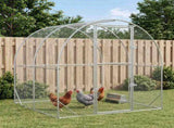 Chicken Coop Silver 200 x 200 x 200 cm Galvanised Steel 42042527