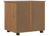 Rolling Cabinet with Drawers CORONA Honey Brown 42040533