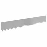 Lawn Edging 10 pcs 103 x 15 cm Steel Silver 8008463