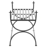 245940 Bench Vintage Style Metal 83x42x55 cm Black