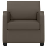 Armchair Grey Faux Leather 42043429