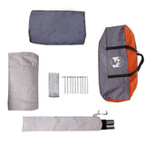 Family Tent Cabin 6-Person Grey and Orange Waterproof 4009568
