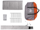 Tipi Tent Grey and Orange 250 x 250 cm Polyester and Steel 42028721