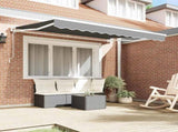 Awning Frame Retractable White 2.5 x 2 m Powder-coated Steel 42002531
