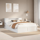 Bed Frame without Mattress White 120x200 cm Solid Wood Pine 3323420