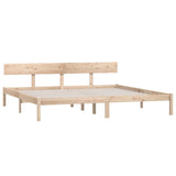 Bed Frame without Mattress Solid Wood Super King 810162
