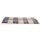 Bed Base Natural Wood, Black Solid Beech Wood, Birch Slats 246469