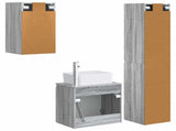 Bathroom Furniture Set 3 pcs Grey Sonoma 33 x 34.5 x 160 cm 3406079