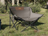 Camping Chairs with Pocket Foldable 2 pcs Grey 366550