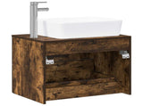 Bathroom Furniture Set Smoked Oak Engineered Wood 3404394