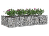 Gabion Raised Bed 2 pcs Silver 3422218