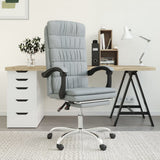Reclining Office Chair Light Grey Fabric 349647