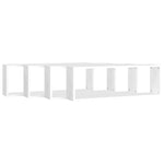 Wall Cube Shelf 4 pcs White 80x15x26.5 cm Engineered Wood 807107