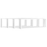 Wall Cube Shelf 4 pcs White 80x15x26.5 cm Engineered Wood 807107