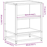 ZNTS Bedside Cabinets 2 pcs Grey Sonoma 40x31x50 cm Engineered Wood and Metal 848706