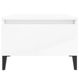 Side Tables 2 pcs High Gloss White 50x46x35 cm Engineered Wood 819521