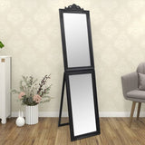 Free-Standing Mirror Black 45x180 cm 351527