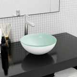 Basin Tempered Glass 30x12 cm White 345253