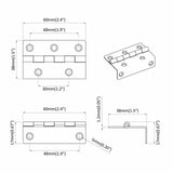 Hinge 537 pcs Black 38 x 17 x 60 mm Iron 864670