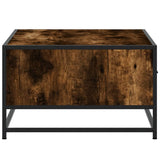 Coffee Table Smoked Oak 90x57x35 cm Engineered Wood and Metal 848756