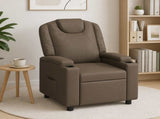 Recliner Chair Grey 75 x 95 x 106 cm Fabric 42051142