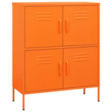 Storage Cabinet Orange Steel Medium Storage Cabinet Rectangular 336138
