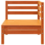 Garden Sofa 2-Seater with Footstool Wax Brown Solid Wood Pine 838023