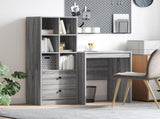 Desk with Drawer with Shelf with Storage 2 pcs Grey Sonoma 3337342