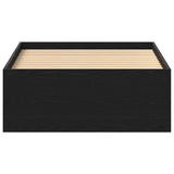 Bed Frame without Mattress Black Oak 100x200 cm Engineered Wood 3329330