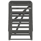 Wheelie Bin Storage Grey 84x90x128.5 cm Solid Wood Pine 825102