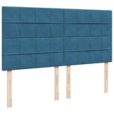 Box Spring Bed with Mattress Blue 200x200 cm Velvet 3291006