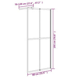 Walk-in Shower Screen 80x195 cm Dark Tempered Glass 151884