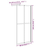 Walk-in Shower Screen 80x195 cm Dark Tempered Glass 151884
