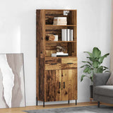 Highboard Old Wood 69.5 x 32.5 x 180 cm Engineered Wood 3415645