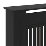 Engineered Wood Radiator Cover Black 205 cm 325548