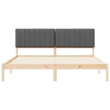 Bed Frame with Upholstered Headboard Dark Grey 180 x 200 cm 878030