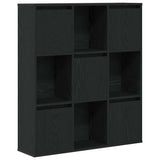 Bookcase Black Oak 89x24x101.5 cm Engineered Wood 860401