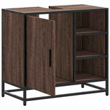 Bathroom Sink Cabinet Brown Oak 65x33x60 cm Engineered Wood 849288