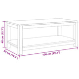 Coffee Table Natural 100 x 50 x 40 cm Solid Teak Wood 42024252