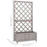 Planter Grey Solid firwood 70 x 30 x 135 cm Planters Planter 316490