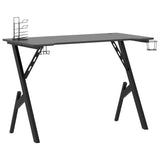 Gaming Desk with Y Shape Legs Black 110x60x75 cm 325406