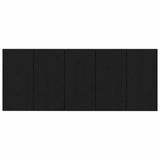Headboard with Cabinet 3 pcs Black Oak Engineered Wood 3416068