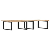 Basin Shelf Wall Mounted Steel and Solid Wood Acacia 3302897