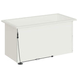 Garden Planter with LED 2 pcs White 40 x 80 x 40 cm Steel 8008157