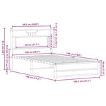 Bed Frame without Mattress Sonoma Oak 100x190 cm Engineered Wood 4106956