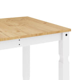 ZNTS Dining Table Corona White 160x80x75 cm Solid Wood Pine 4005719